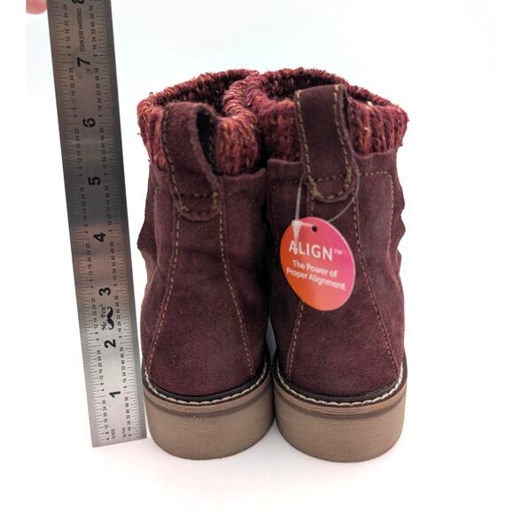 Comfortiva Rawnie Ankle Bootie Knit Collar Women's Red Suede Size US6.5M EU37 - Picture 4 of 12